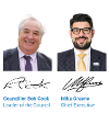 Image of Councillor Cook and Mike Greene
