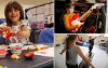 Children enjoying HAF activities. The activities are - crafts, music and gymnastics