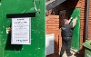 Enforcement Officer puts up a final Closure Order on Wembley Way