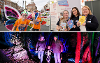 A grid image showing images taken at Stockton International Riverside Festival, Halloween Spooky Walk and Volunteers' Market