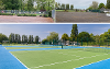 A grid image showing Littleboy Park tennis courts before and after the renovation