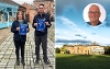 Split image of Preston Park staff holding up national award in Victorian Street and Preston Park with headshot of Councillor Steve Nelson