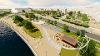 Riverside view of Stockton Waterfront cgi