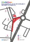 A map showing the second phase of work on Norton High Street from April to August which will include highways and footpath works from Harland Place to Holly Street and surfacing works of the entire road.