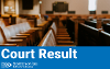 A vacant courtroom with the the text 'court result' and the Council's logo