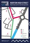 A map showing the resurfacing of the road on Norton High Street that will take place across September and October