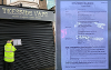 Photo of shop closed along side a photo of order