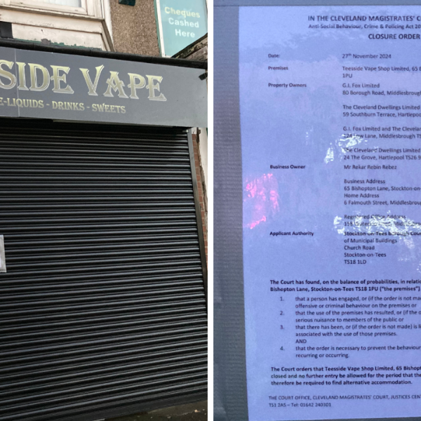 Closed - vape shop shut down for selling illicit cigarettes