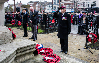 Image of people at the Remembrance Sunday event