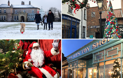 4 images of Preston Park Museum at Christmas for a Magical Victorian Christmas 