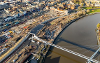 Aerial image of the works on Stockton Waterfront Urban Park