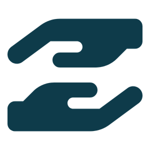 icon showing two hands