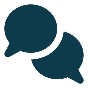 two speech bubbles icon